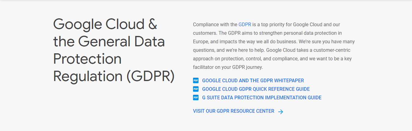Google Cloud i ogólne rozporządzenie o ochronie danych (RODO)